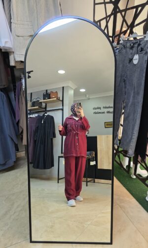 CAMELYA FERMUAR DETAYLI BORDO TAKIM