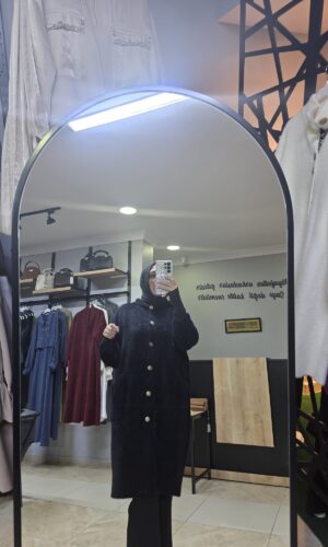 ANGORA HIRKA KAPŞONLU SİYAH