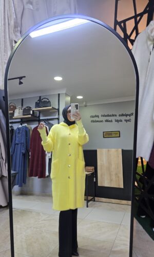 ANGORA HIRKA KAPŞONLU SARI